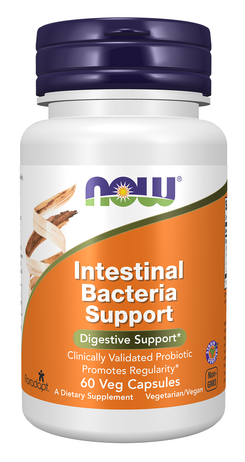 Intestinal Bacteria Support - 60 Veg Capsules Bottle Front