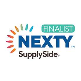 Logo in blue, green and hints of red and orange with the words Finalist Nexty Supply Side