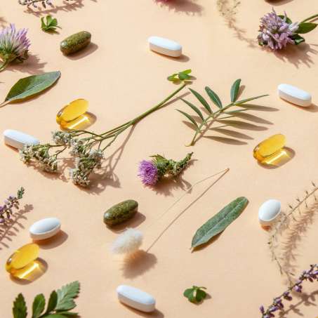pills, herbs, tablets, plants