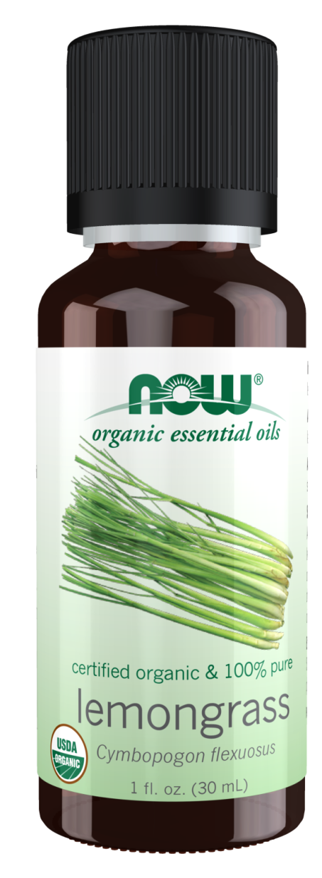 Lemongrass Oil, Organic - 1 fl. oz. Bottle Front