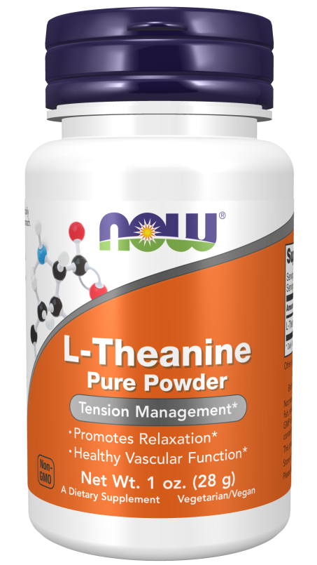 L-Theanine Powder, Pure - 1 oz. Bottle Front