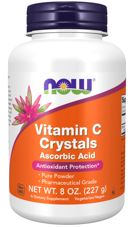 Vitamin C Crystals - 8 oz. Powder Bottle Front