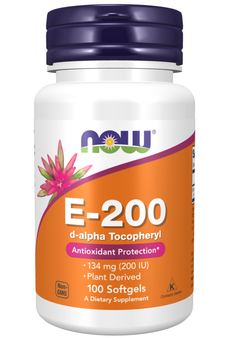 Vitamin E-200 D-Alpha Tocopheryl - 100 Softgels Bottle Front