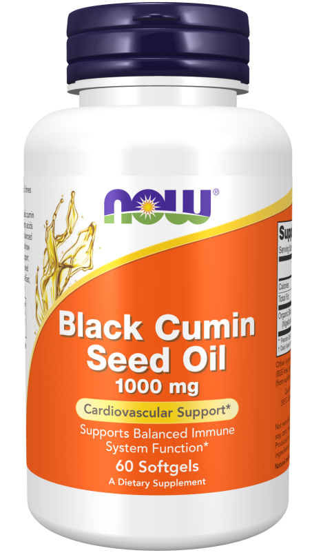 Black Cumin Seed Oil 1000 mg Softgels Bottle Front