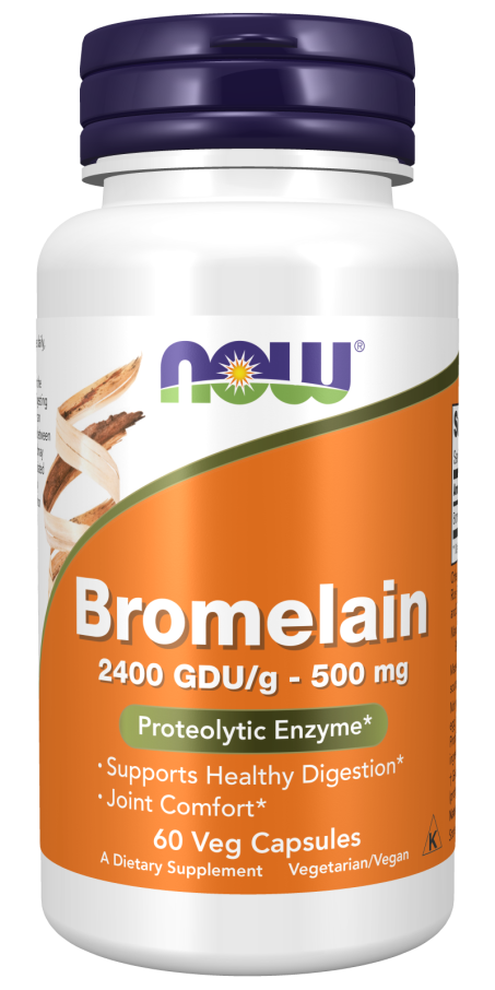 Bromelain 500 mg - 60 Veg Capsules Bottle Front
