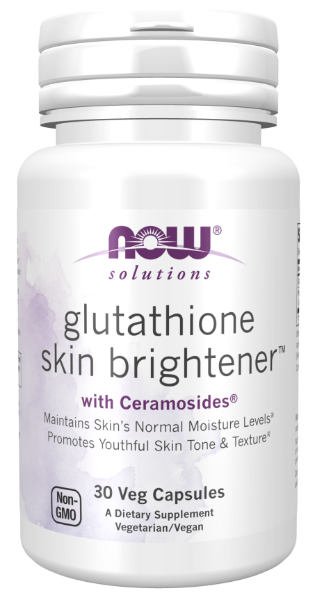Glutathione Skin Brightener™ with Ceramosides® - 30 Veg Capsules Bottle Front