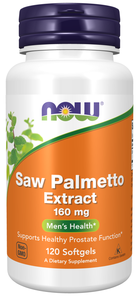 Saw Palmetto Extract 160 mg - 120 Softgels Bottle Front