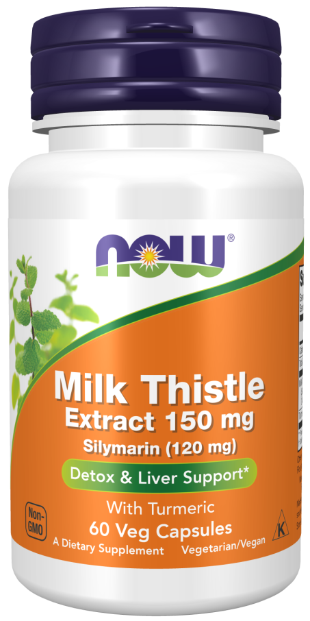 Silymarin Milk Thistle Extract 150 mg - 60 Veg Capsules Bottle Front