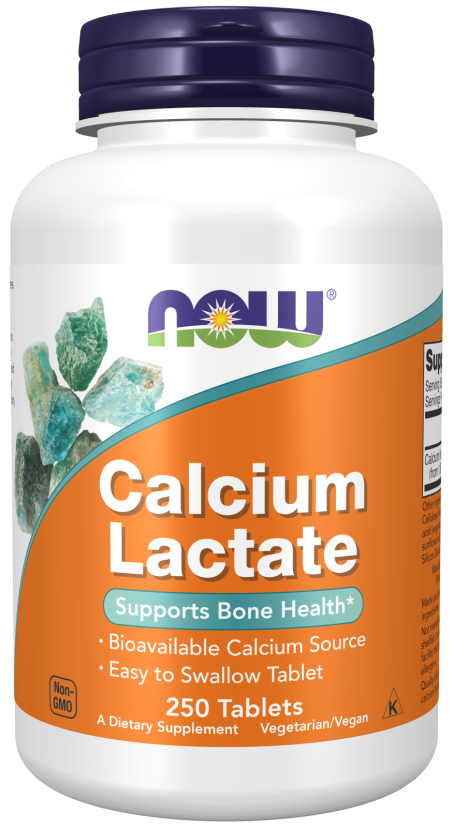 Calcium Lactate - 250 Tablets Bottle Front