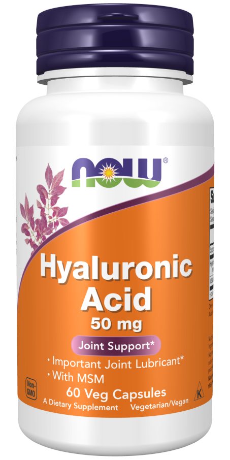 Hyaluronic Acid with MSM - 60 Veg Capsules Bottle Front