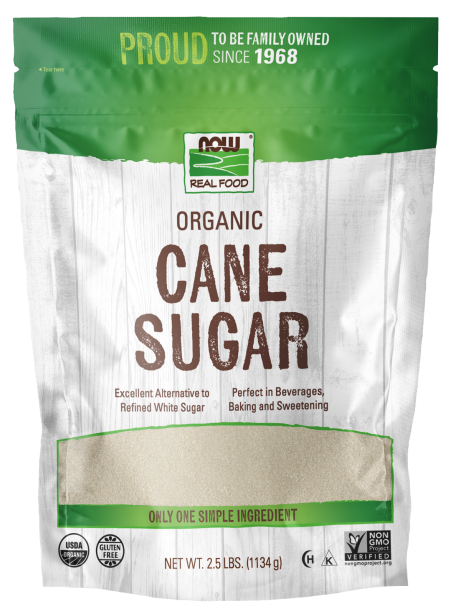Cane Sugar, Organic - 2.5 lbs. Bag Front
