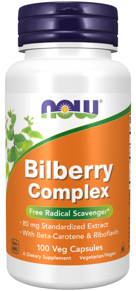 Bilberry Complex - 100 Veg Capsules Bottle Front