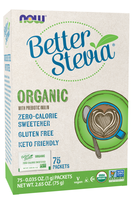 BetterStevia® Organic - 75 Packets/Box Front