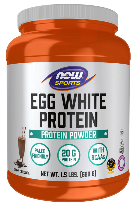 Egg White Protein, Creamy Chocolate Powder - 1.5 lbs. Bottle front