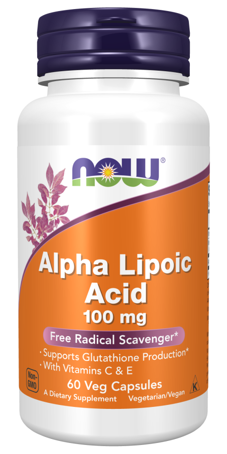Alpha Lipoic Acid 100 mg - 60 Veg Capsules Bottle Front