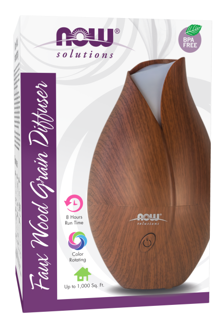 Ultrasonic Faux Wood Oil Diffuser Box Front 