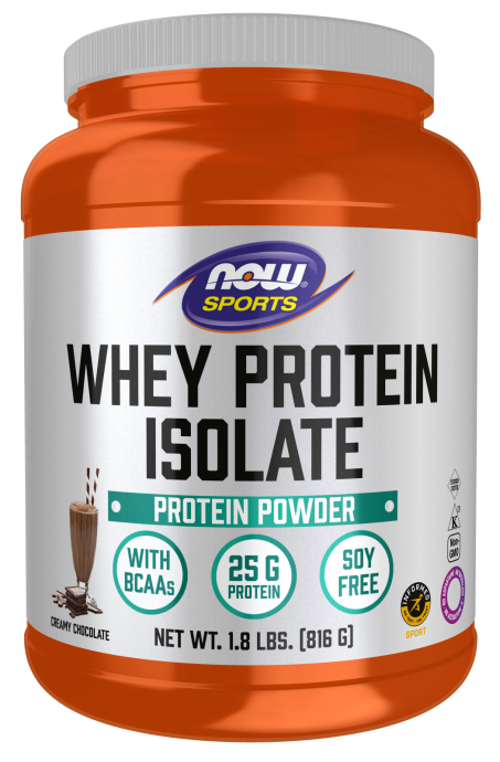 Whey Protein Isolate, Creamy Chocolate Powder - 1.8 lbs. Bottle Front