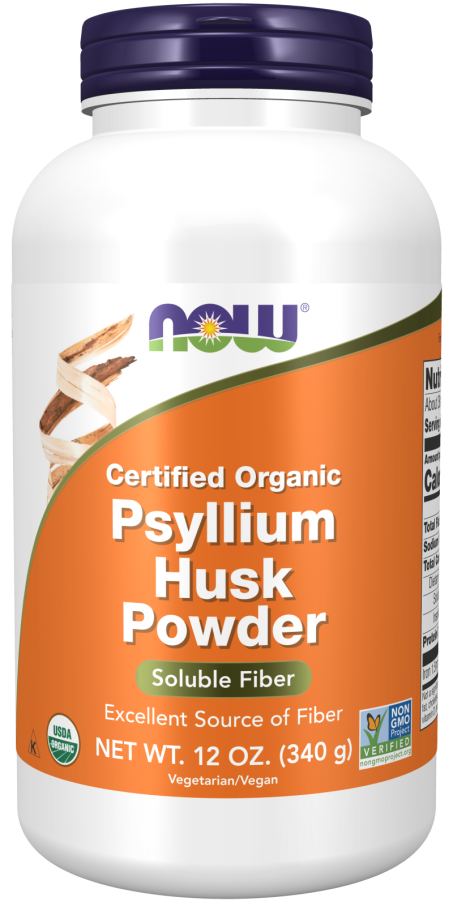 Psyllium Husk Powder, Organic - 12 oz. Bottle Front