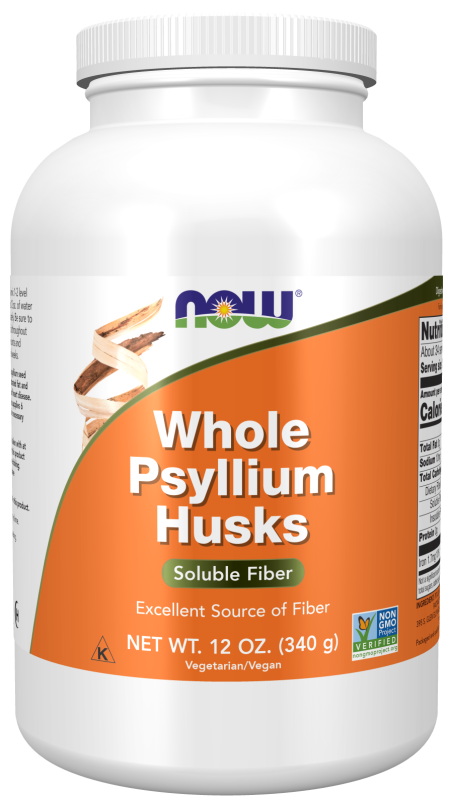 Psyllium Husks, Whole - 12 oz Bottle Front