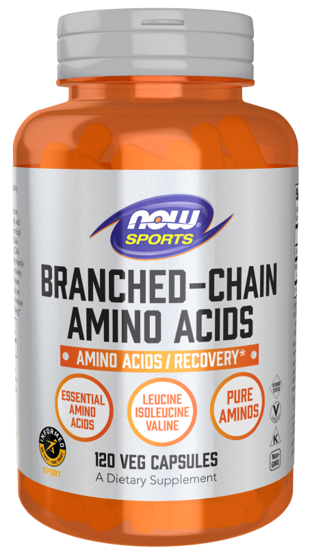 Branched Chain Amino Acids - 120 Veg Capsules Bottle Front