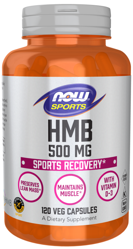 HMB 500 mg - 120 Veg Capsules Bottle Front