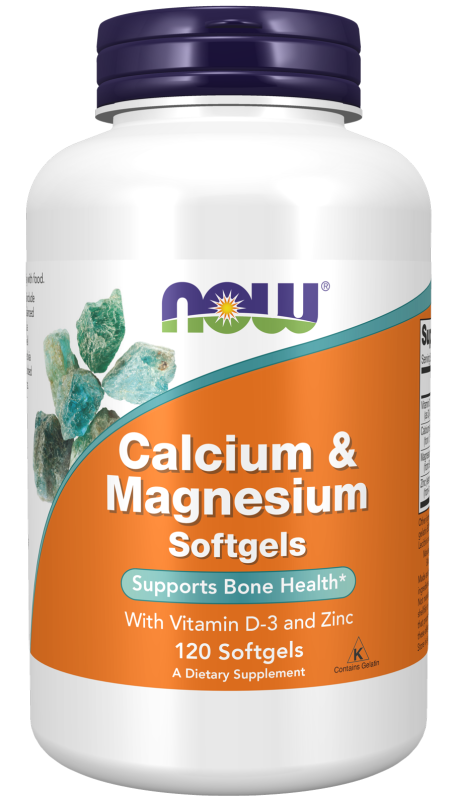 Calcium & Magnesium - 120 Softgels Bottle Front