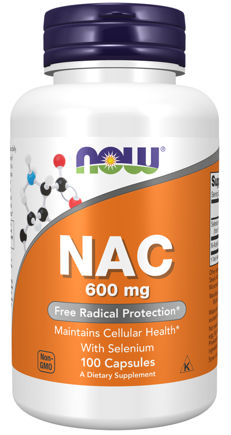 NAC 600 mg - 100 Veg Capsules Bottle Front