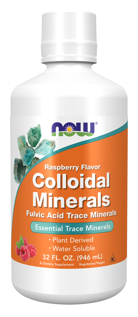 Colloidal Minerals, Natural Raspberry Flavor Liquid - 32 fl. oz. Bottle Front