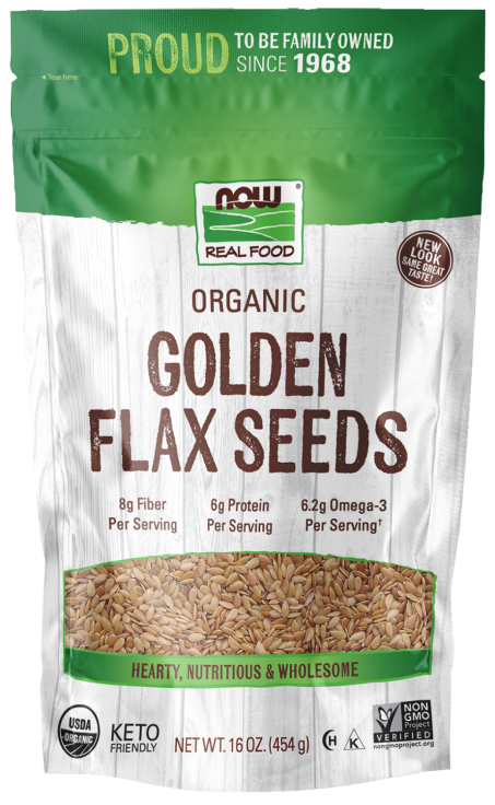 Golden Flax Seeds, Organic - 16 oz. bag front