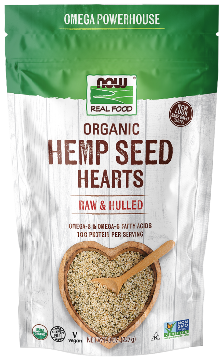 Hemp Seed Hearts, Organic - 8 oz. Bag Front