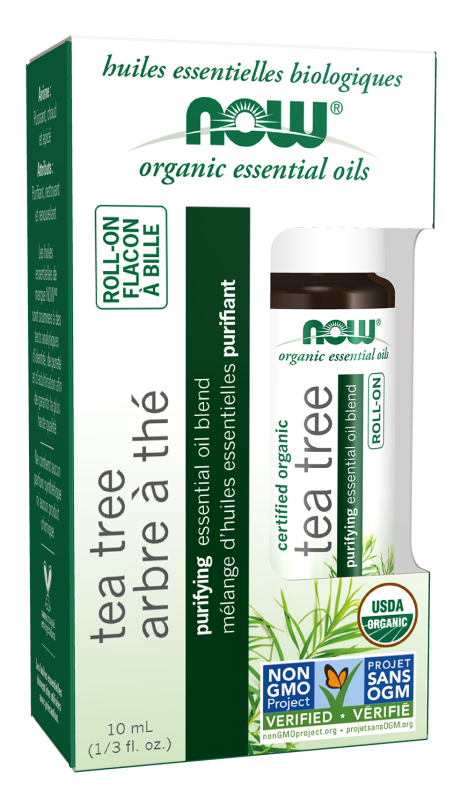 Tea Tree Essential Oil Blend, Organic Roll-On - 10 mL Box Front