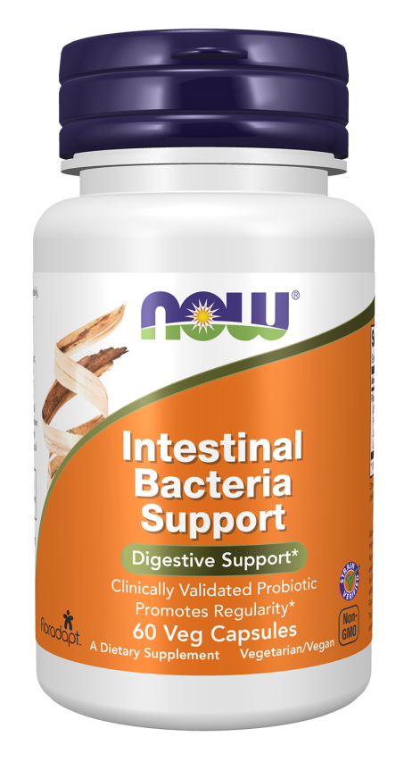 Intestinal Bacteria Support - 60 Veg Capsules Bottle Front