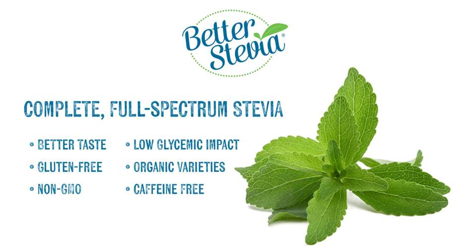 complete, full-spectrum stevia. Better taste, Gluten-free, 