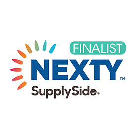 Logo in blue, green and hints of red and orange with the words Finalist Nexty Supply Side