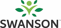 The Swanson logo, black text with the vague icon of a green person above and leaves surrounding them.