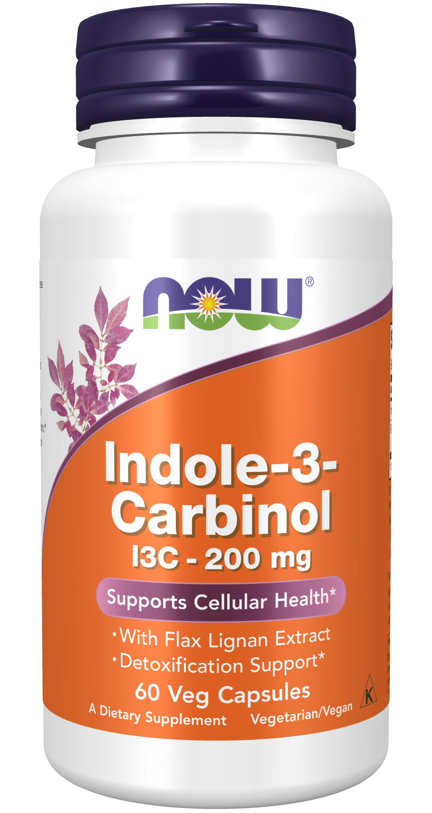 Indole-3-Carbinol (I3C) 200 mg - 60 Veg Capsules Bottle