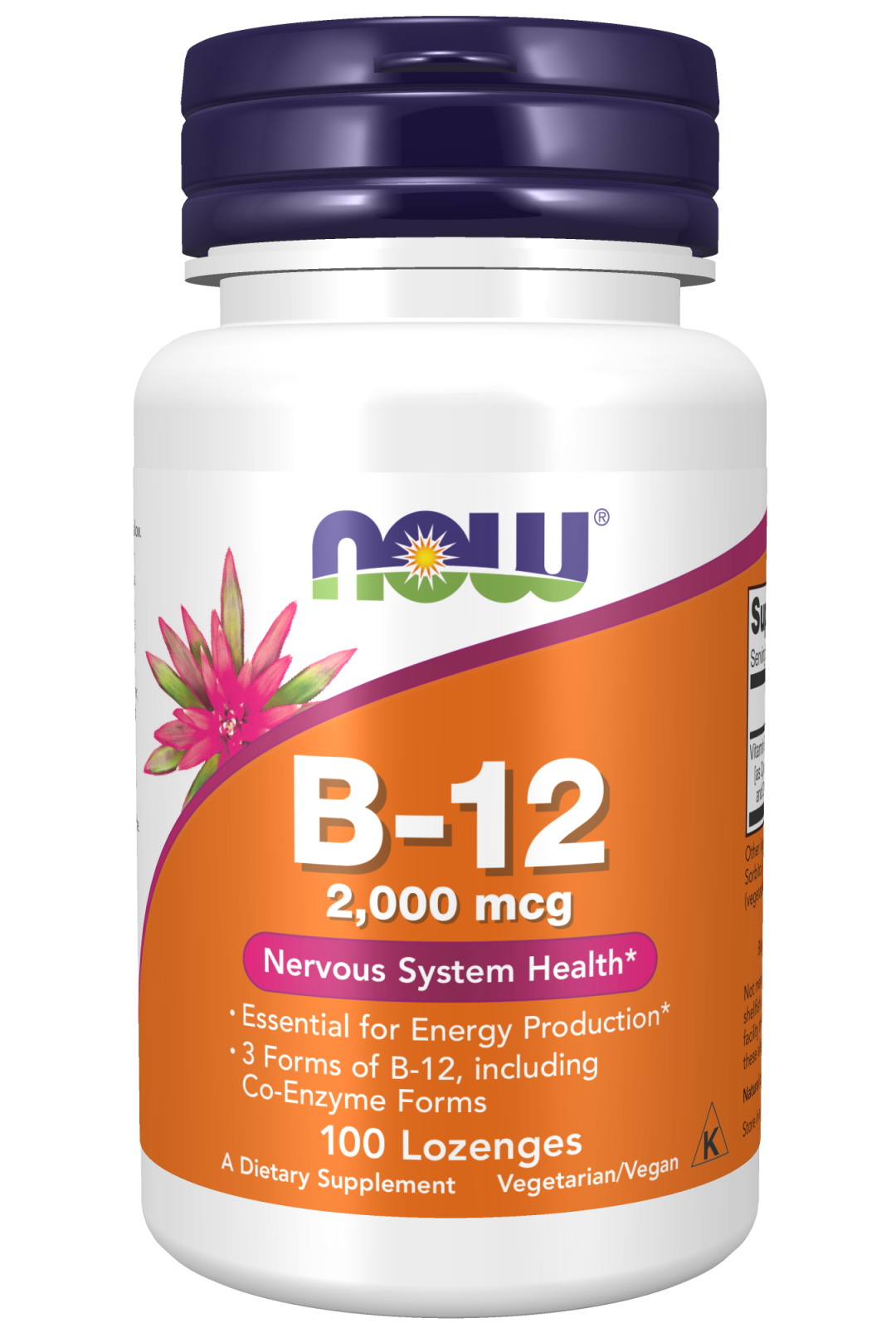 Vitamin B-12 2,000 mcg - 100 Lozenges bottle front