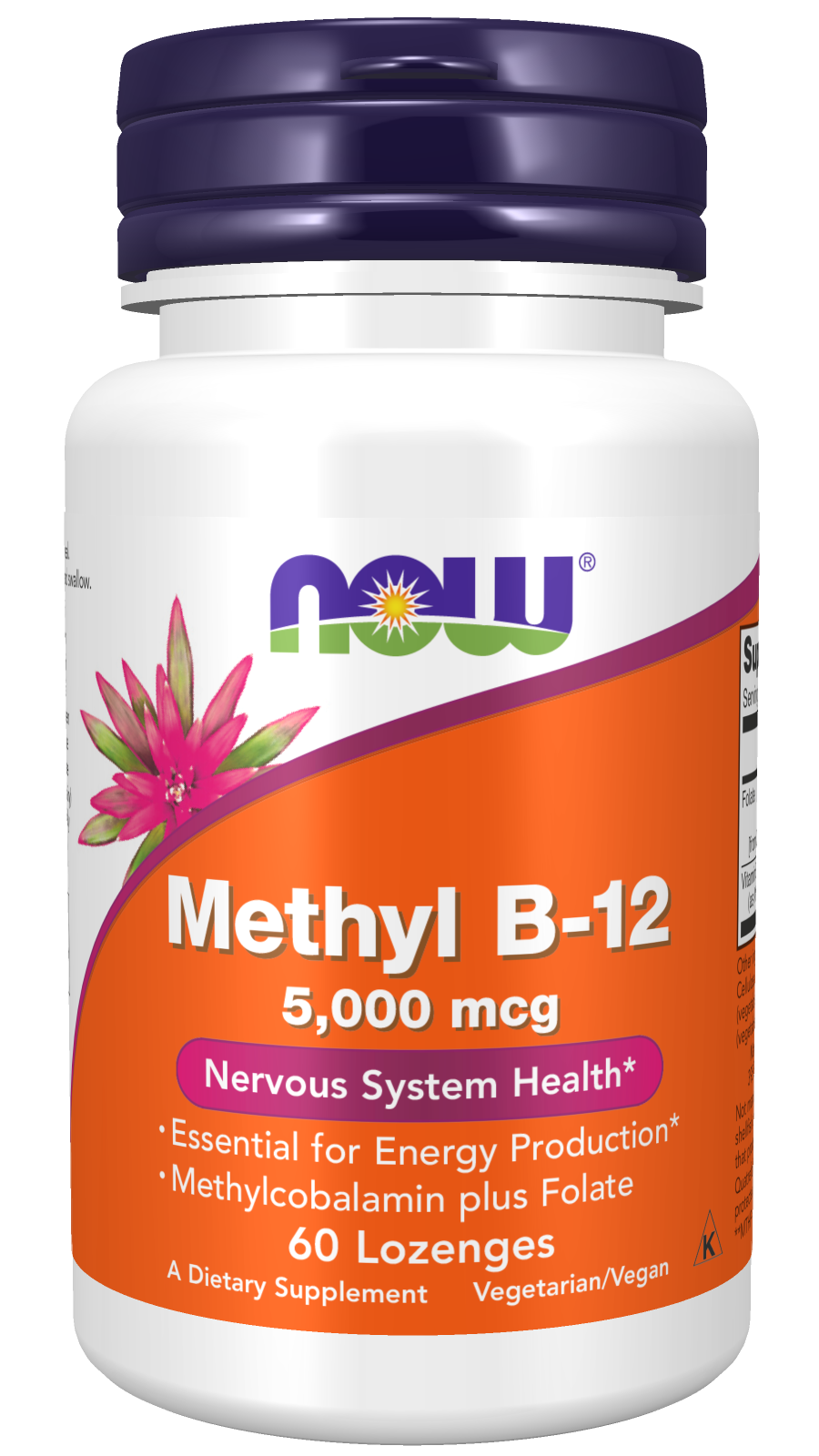 B-12 Vitamin Supplement | 5000mcg Lozenges | NOW Supplements