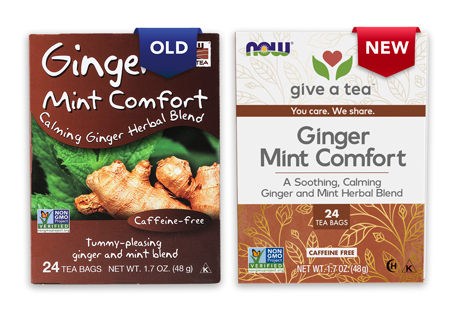 Ginger Mint Old and New Packages