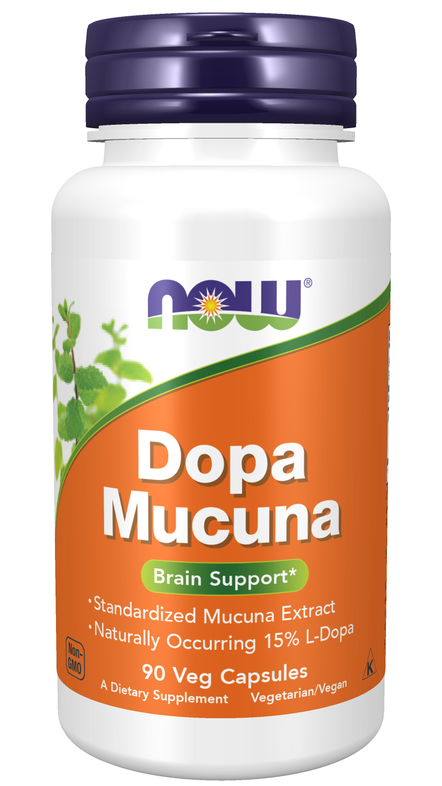 Dopa Mucuna - 90 Veg Capsules Bottle Front