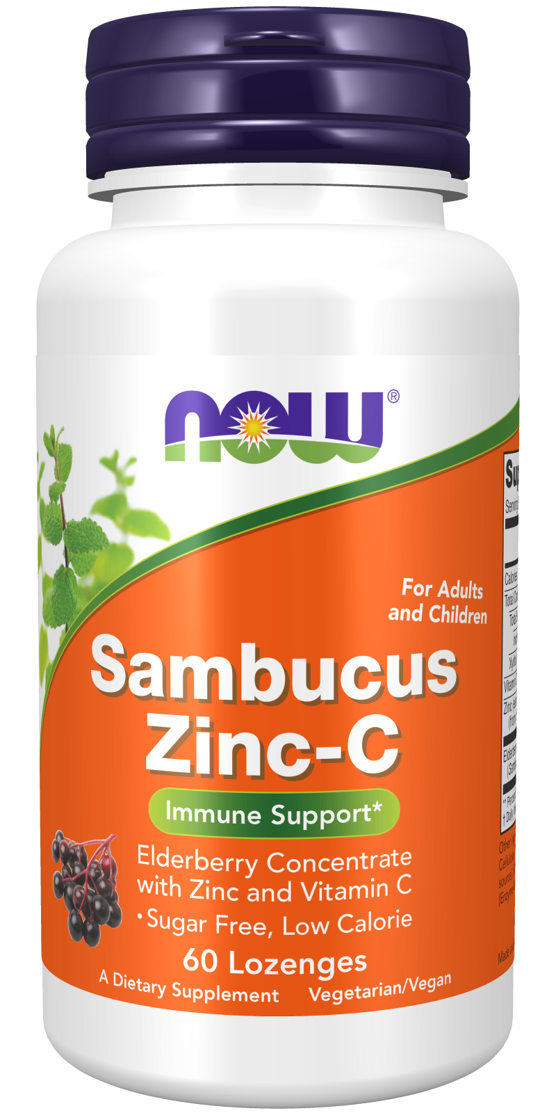 Sambucus Zinc-C - 60 Lozenges Bottle Front