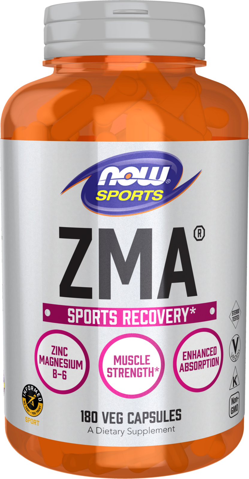 ZMA® - 180 Veg Capsules Bottle Front