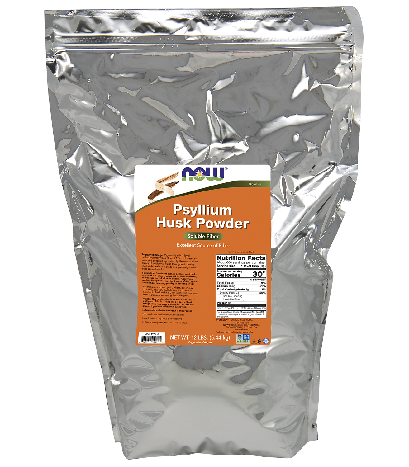  Psyllium Husk Powder - 12 lbs. Bag Font