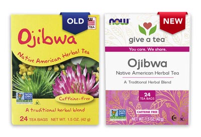 Ojibwa packaging Old/New Comparison