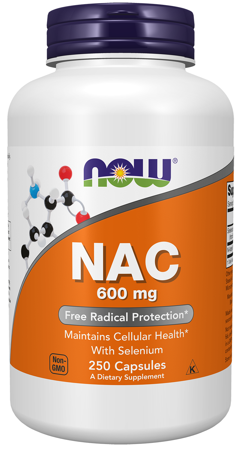 NAC 600 mg - 250 Veg Capsules Bottle Front