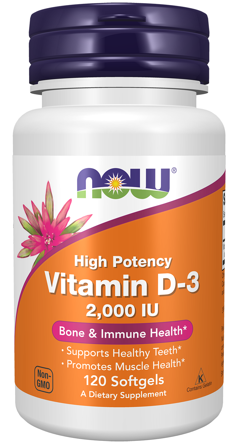 Vitamin D-3 2000 IU - 120 Softgels Bottle Front