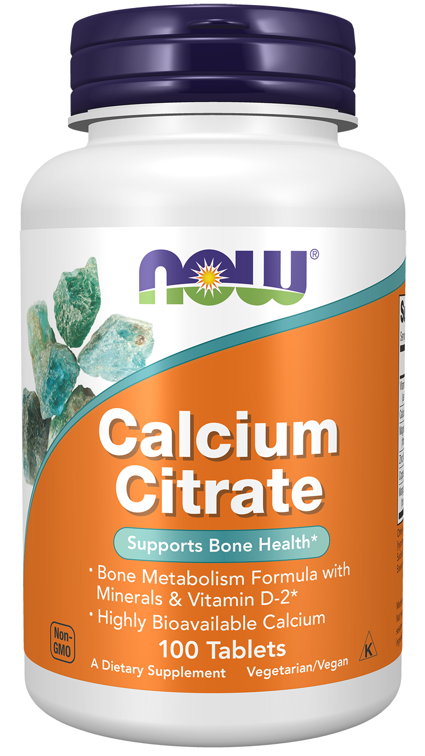 Calcium Citrate - 100 Tablets Bottle Front