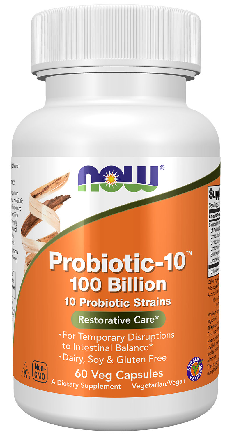 Probiotic-10™ 100 Billion - 60 Veg Capsules Bottle Front