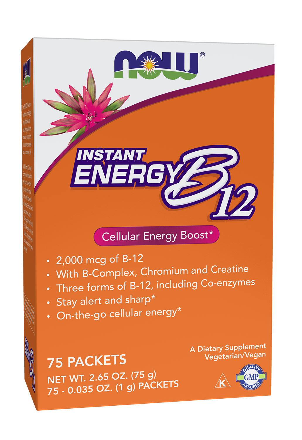 Instant Energy B-12 (2,000 mcg of B-12 per packet) - 75 Packets box front