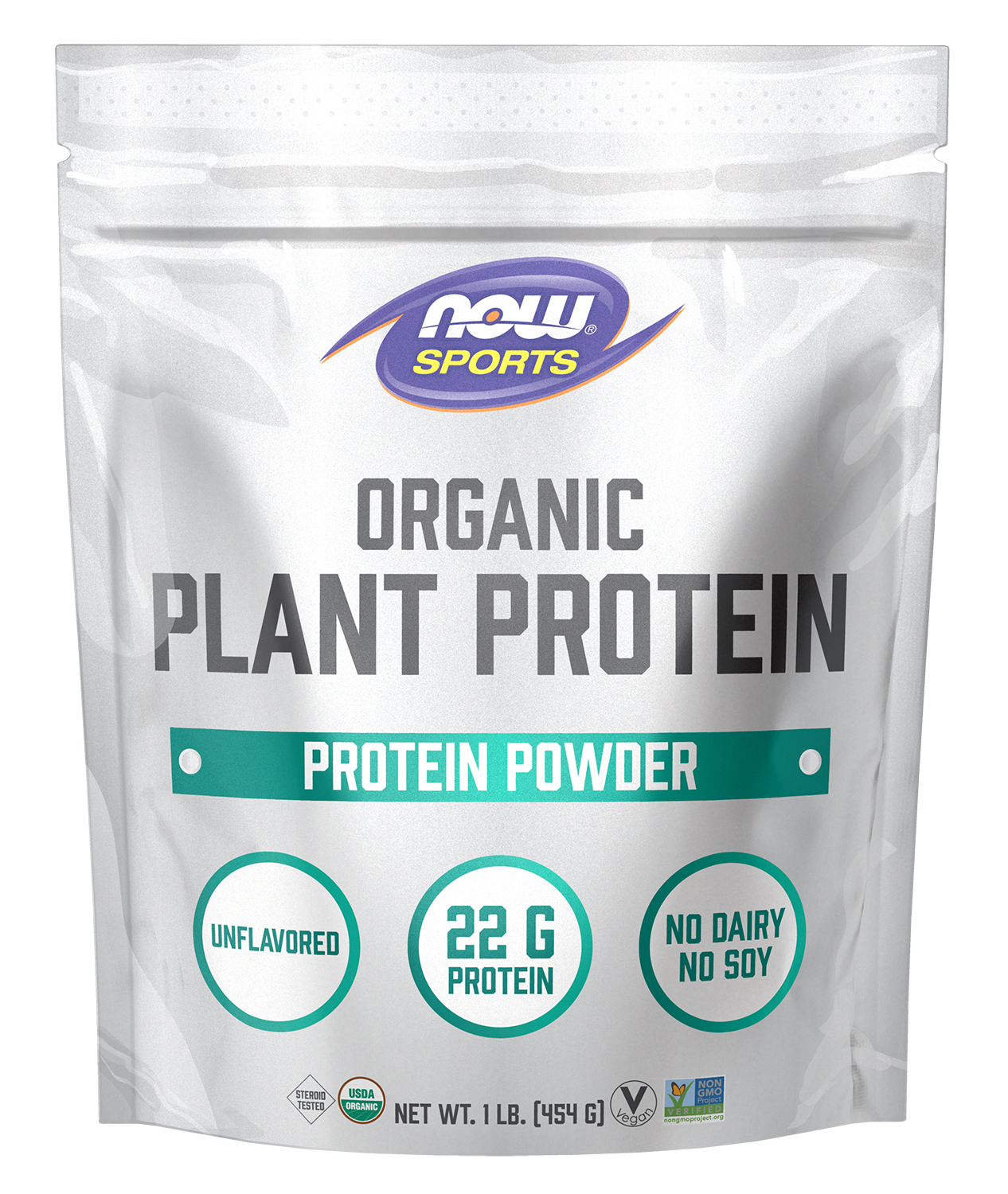 Plant Protein, Organic Unflavored Powder - 1 lb.